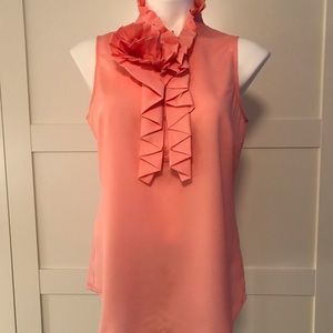 {BOGO} NY&C Sleeveless Ruffled Collar Blouse